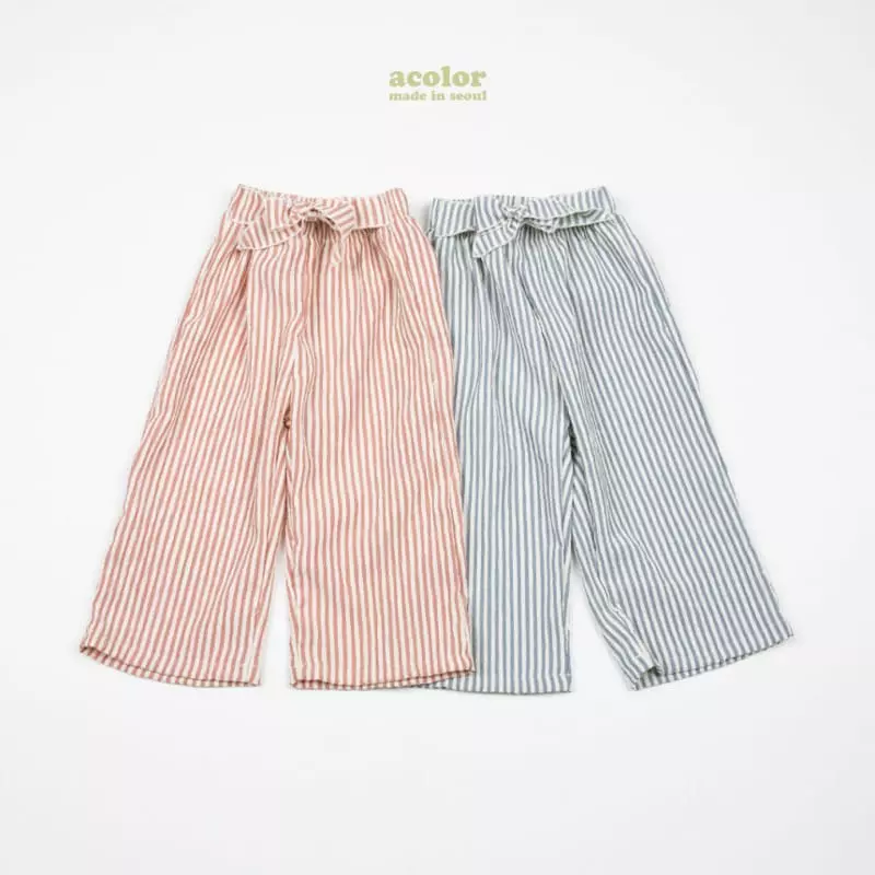 Acolor - Korean Children Fashion - #designkidswear - Stripes Pants