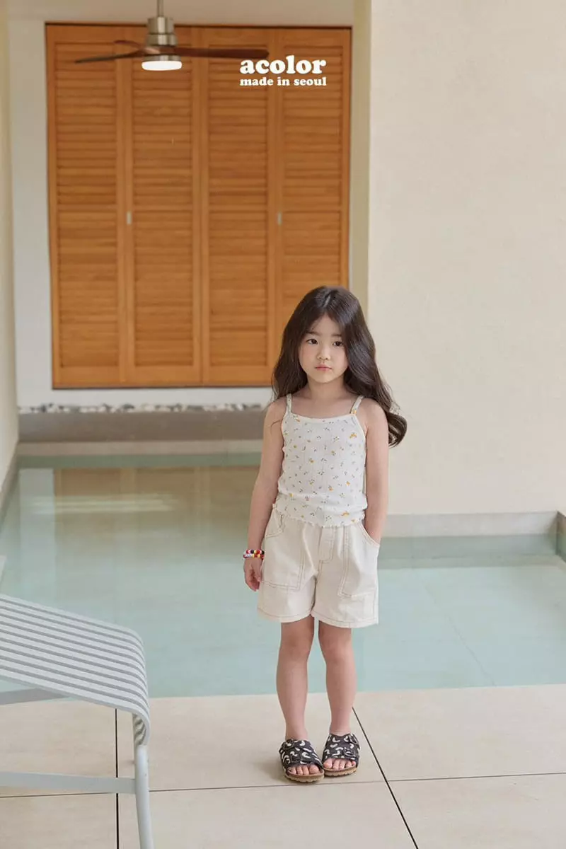 Acolor - Korean Children Fashion - #kidsshorts - Eyelet Summer Sleeveless - 9
