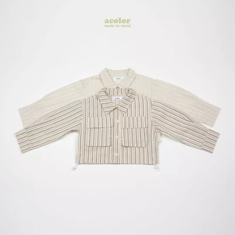 Acolor - Korean Children Fashion - #kidsstore - Wood Shirt Jacket - 12
