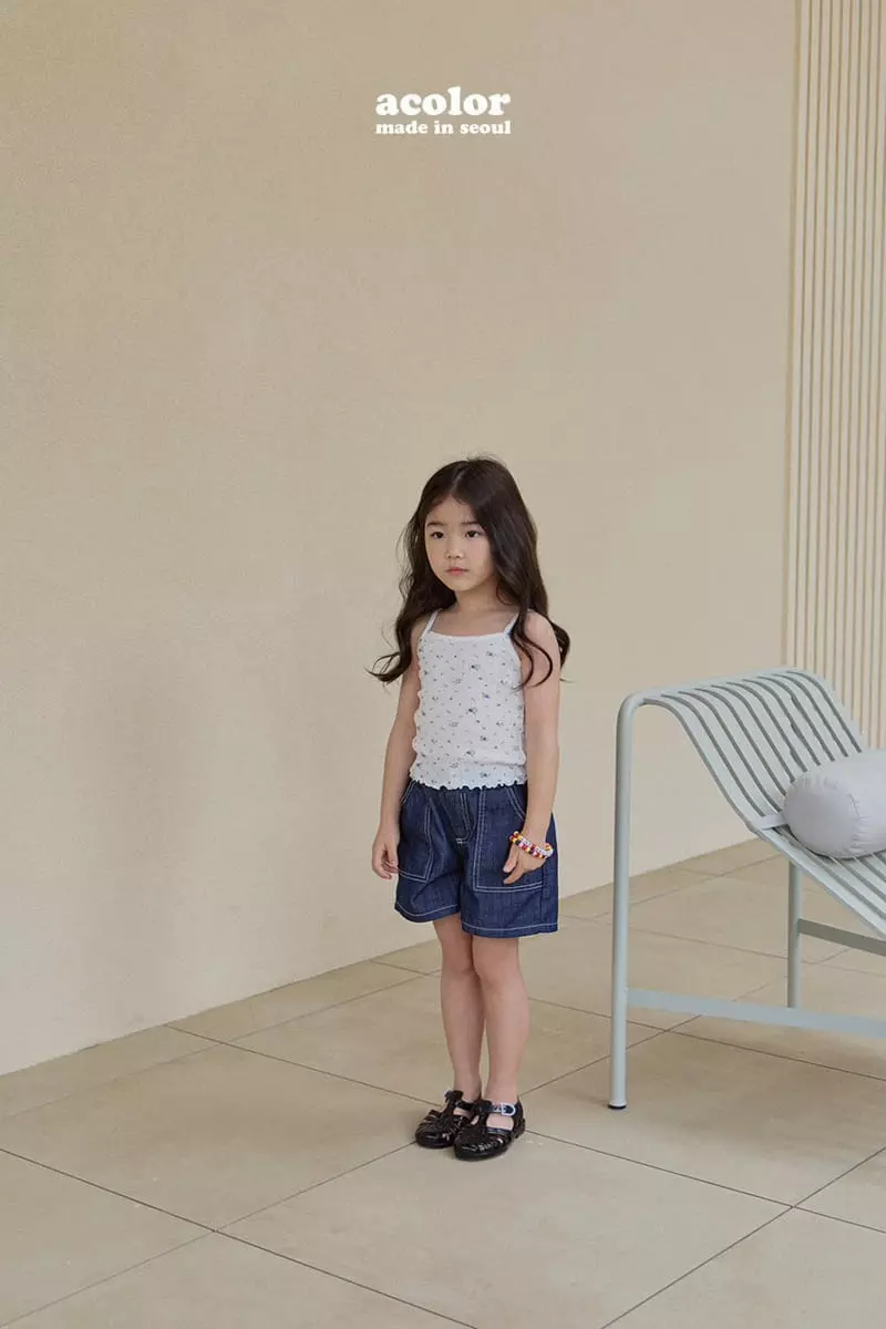 Acolor - Korean Children Fashion - #kidsstore - Eyelet Summer Sleeveless - 10