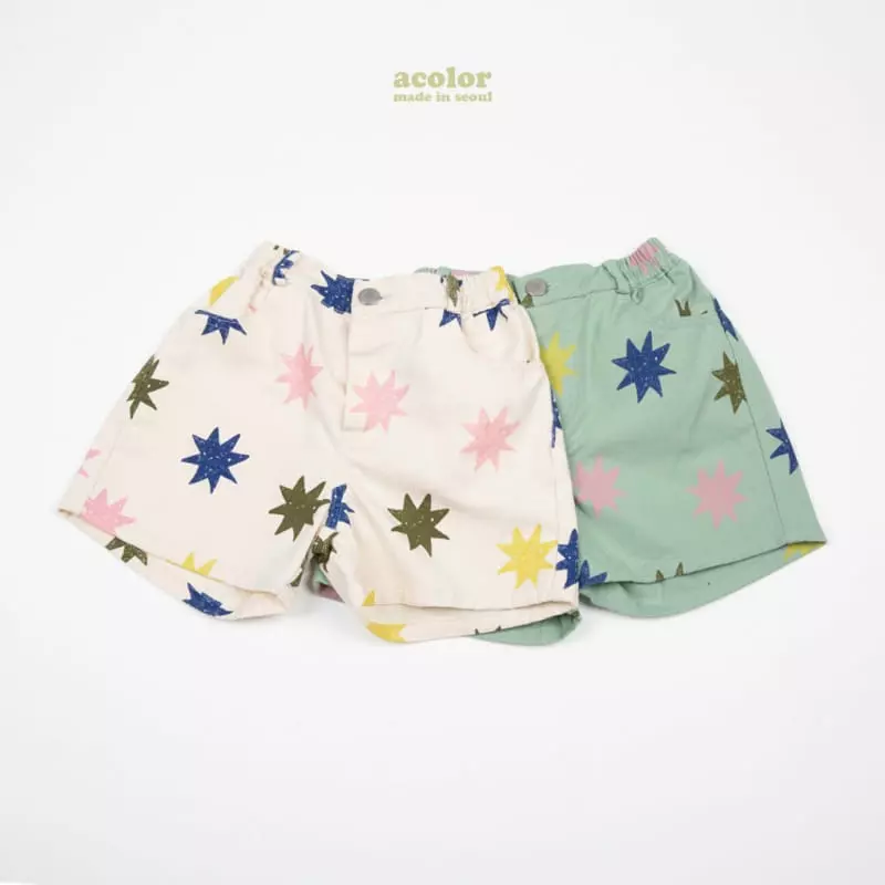 Acolor - Korean Children Fashion - #kidsstore - Star Shorts