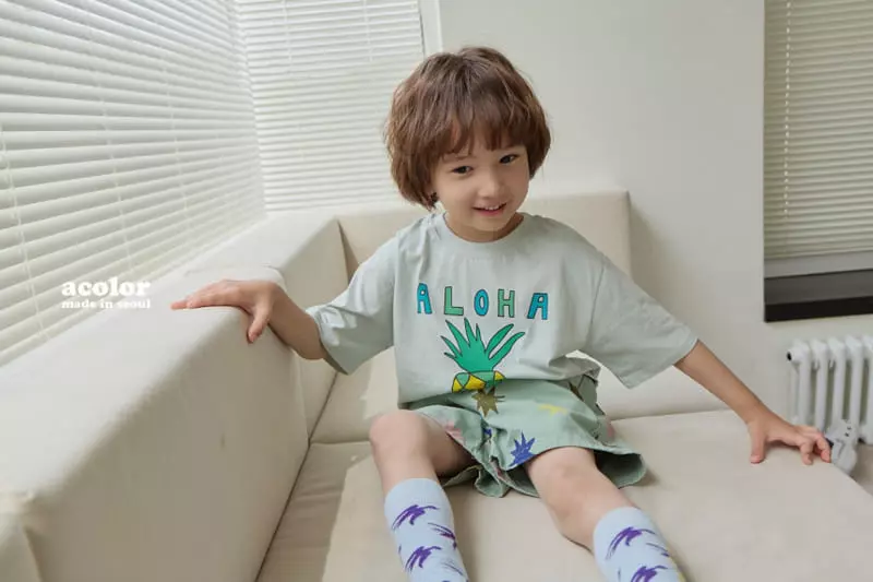 Acolor - Korean Children Fashion - #minifashionista - Pineapple Tee - 4