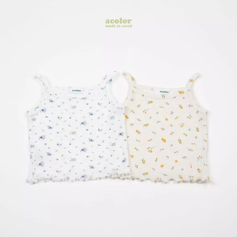 Acolor - Korean Children Fashion - #todddlerfashion - Eyelet Summer Sleeveless