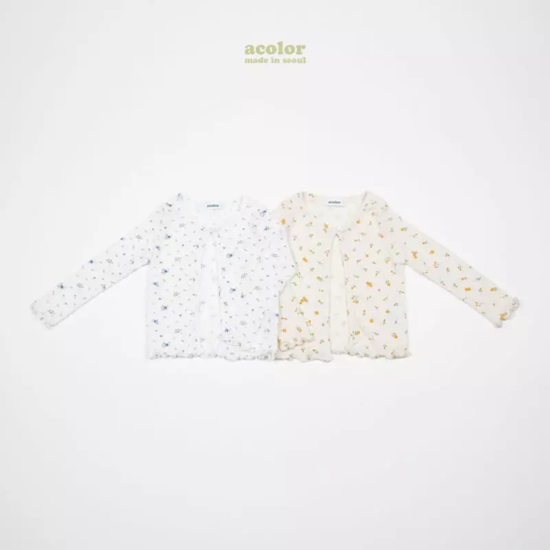 Acolor - Korean Children Fashion - #toddlerclothing - Eyelet Summer Cardigan