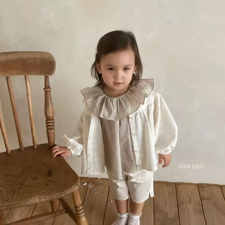 Aida - Korean Children Fashion - #childrensboutique - Frill Cap Blouse - 7