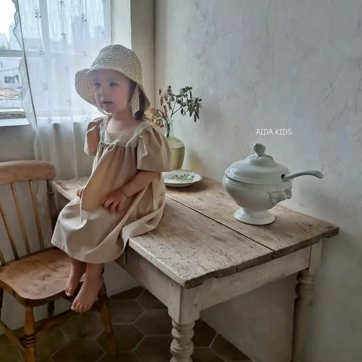 Aida - Korean Children Fashion - #childrensboutique - Square Neck One-piece - 5