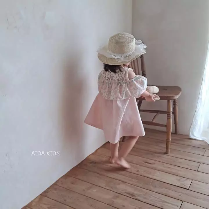 Aida - Korean Children Fashion - #designkidswear - Rose Off SHOulder One-piece - 7
