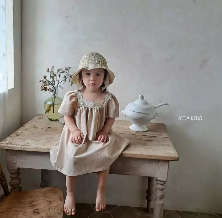 Aida - Korean Children Fashion - #designkidswear - Square Neck One-piece - 6
