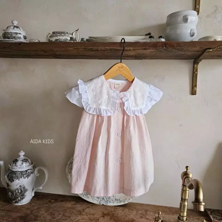 Aida - Korean Children Fashion - #magicofchildhood - Pink Wing One-piece - 12