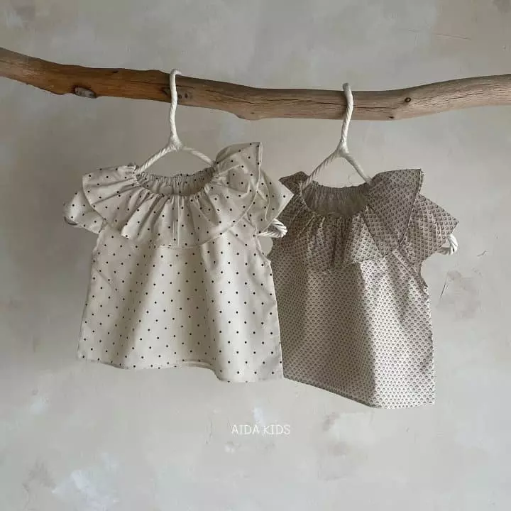 Aida - Korean Children Fashion - #stylishchildhood - Frill Cap Blouse - 5