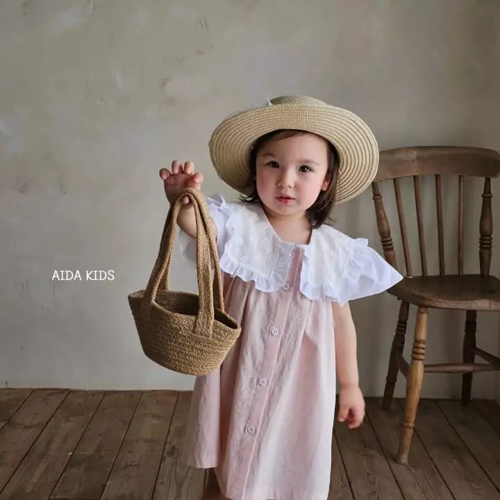 Aida - Korean Children Fashion - #stylishchildhood - Pink Wing One-piece