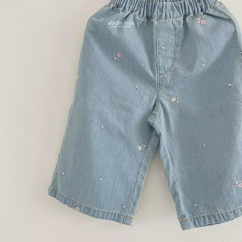 Aladin - Korean Children Fashion - #Kfashion4kids - Flower Jeans - 3