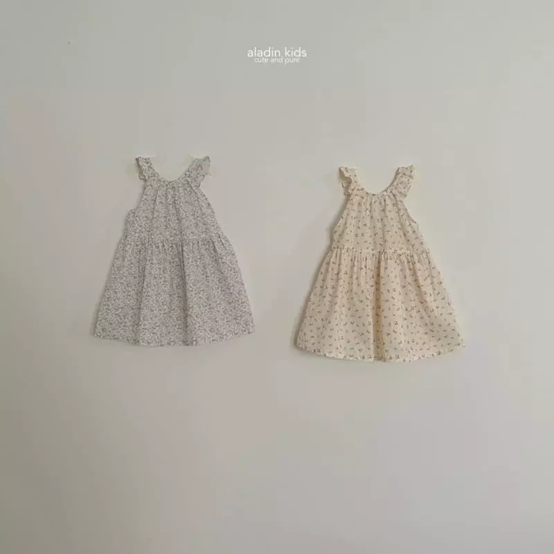 Aladin - Korean Children Fashion - #prettylittlegirls - Flower Sleeveless One-piece - 4