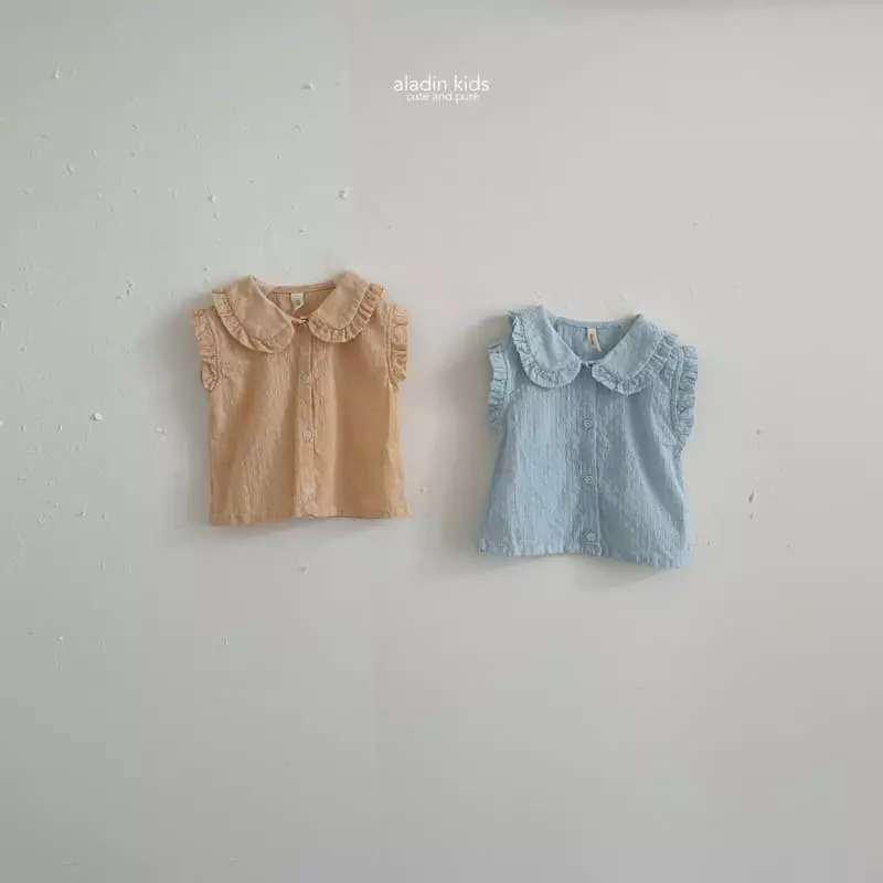 Aladin - Korean Children Fashion - #childofig - Collar Flower Blouse