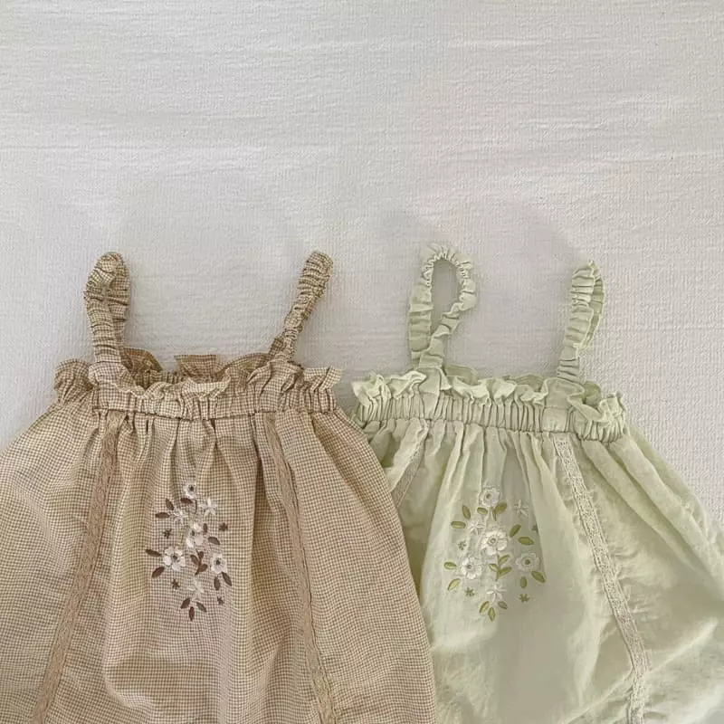 Aladin - Korean Children Fashion - #discoveringself - Bonjour Embrodiery One-piece - 7