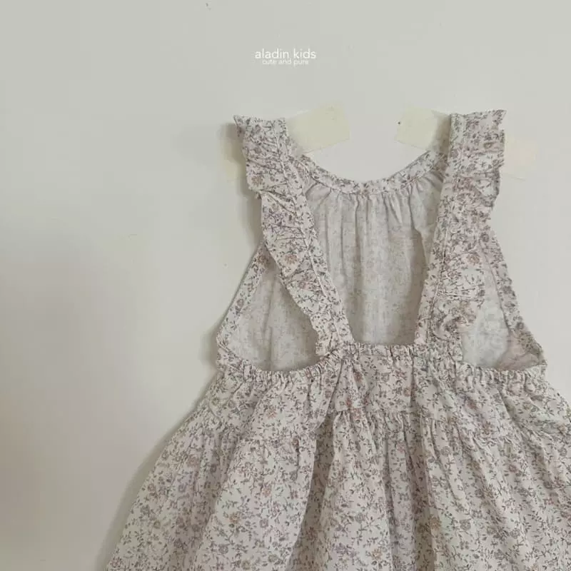 Aladin - Korean Children Fashion - #kidsshorts - Flower Sleeveless One-piece - 10