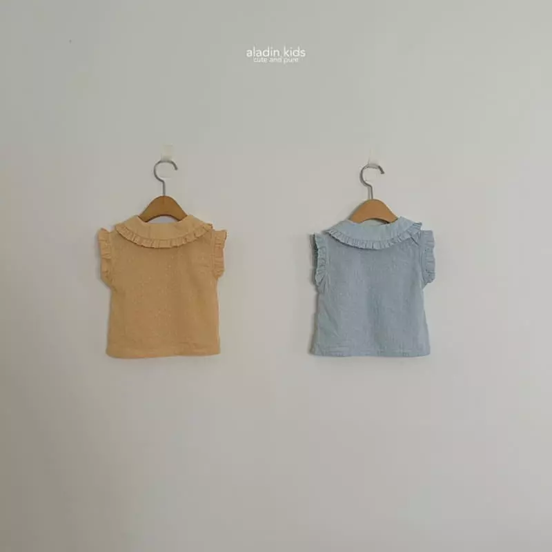 Aladin - Korean Children Fashion - #kidsshorts - Collar Flower Blouse - 7