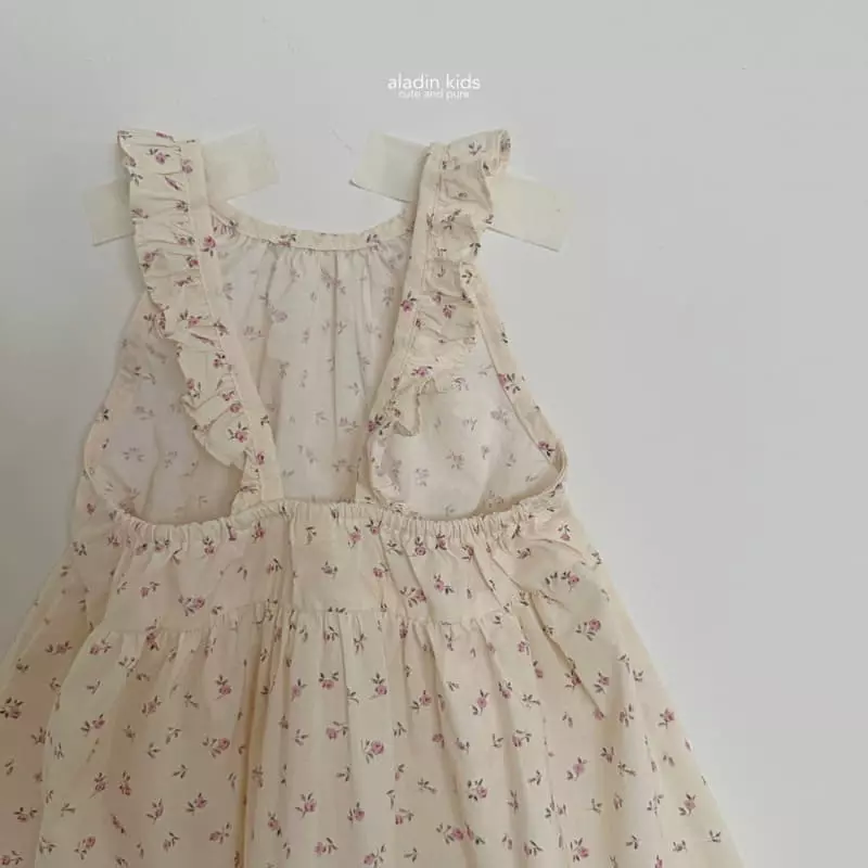 Aladin - Korean Children Fashion - #kidsstore - Flower Sleeveless One-piece - 11