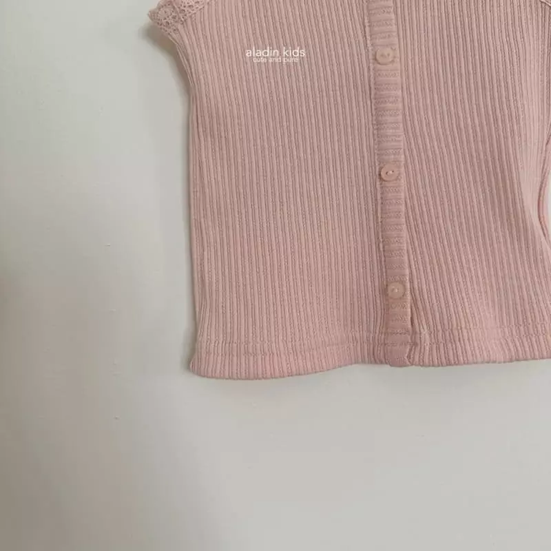 Aladin - Korean Children Fashion - #kidsstore - Button Lace Sleeveless - 8