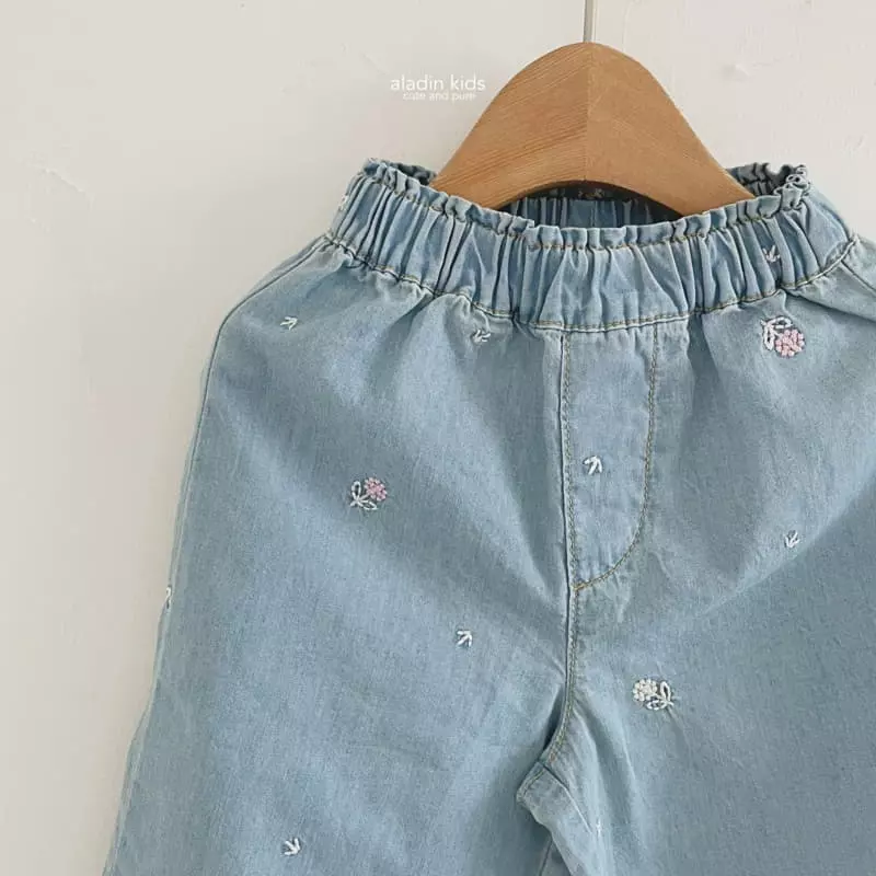 Aladin - Korean Children Fashion - #kidzfashiontrend - Flower Jeans - 2