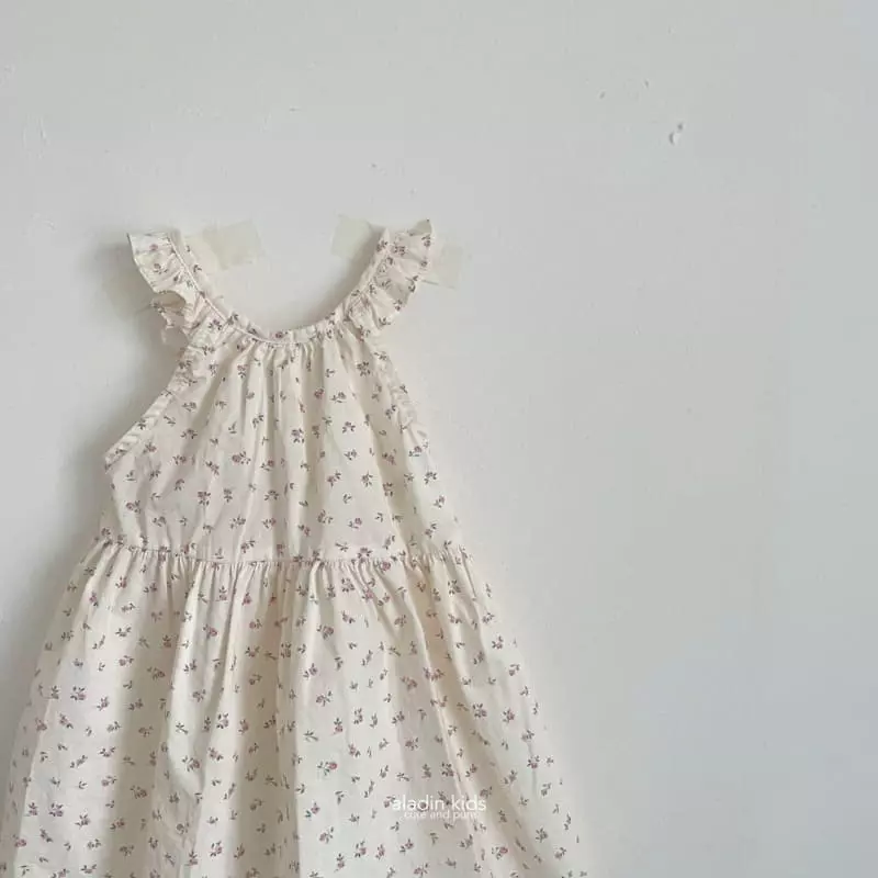 Aladin - Korean Children Fashion - #magicofchildhood - Flower Sleeveless One-piece