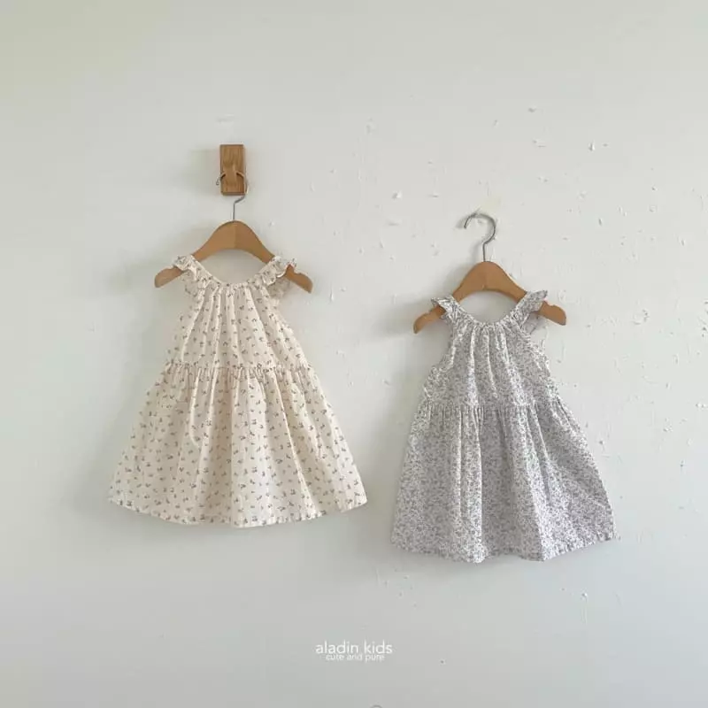 Aladin - Korean Children Fashion - #minifashionista - Flower Sleeveless One-piece - 2