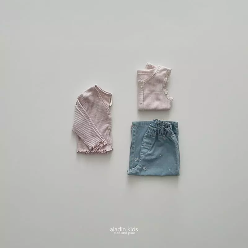Aladin - Korean Children Fashion - #prettylittlegirls - Flower Jeans - 7