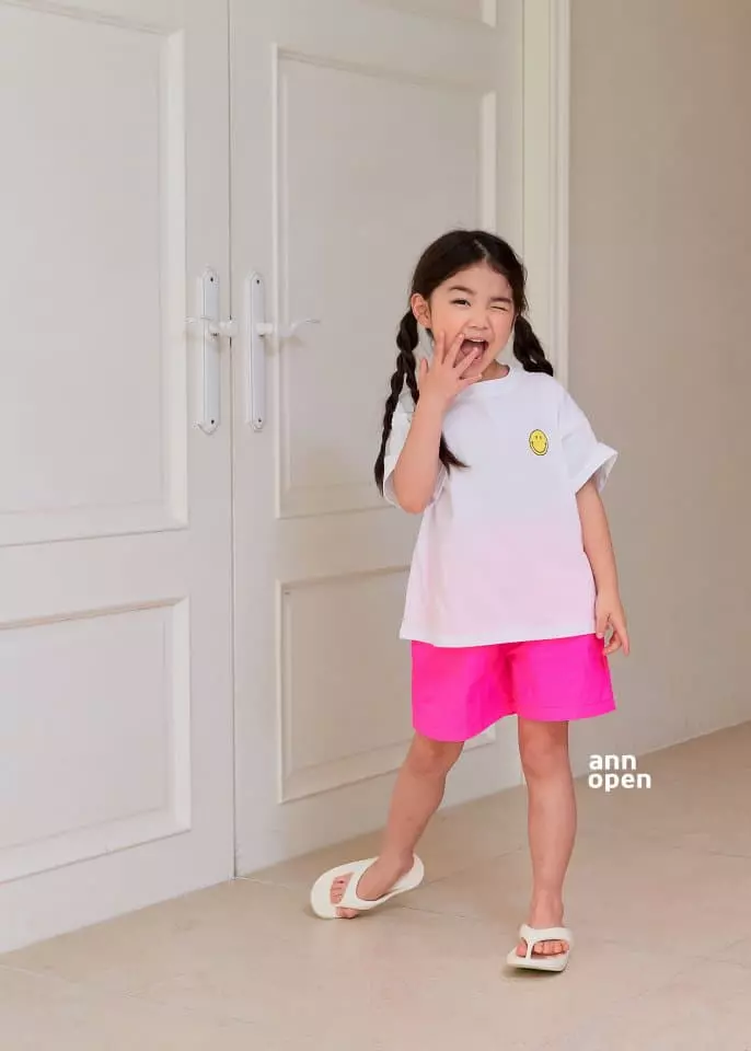 Ann Open - Korean Children Fashion - #kidzfashiontrend - Summer Smile Friends Top Bottom Set - 2