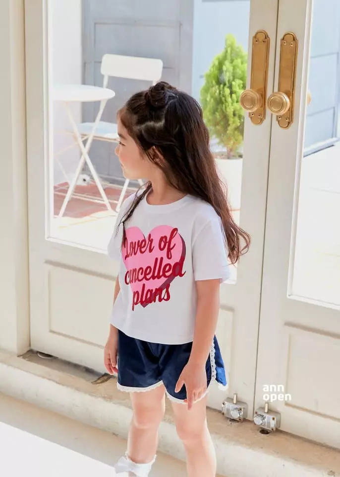 Ann Open - Korean Children Fashion - #stylishchildhood - Rolly Pop Heart Crop Tee - 7