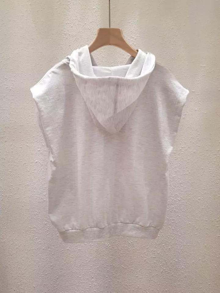 Another Plan - Korean Women Fashion - #pursuepretty - Hoody Sleeveless Sweatshirt - 5