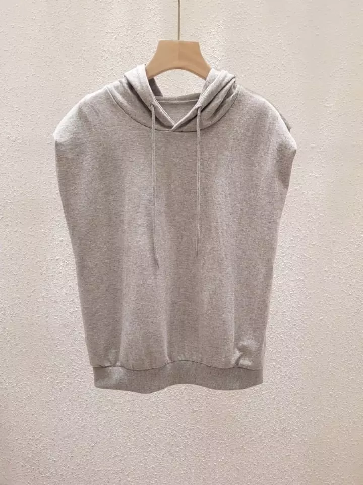 Another Plan - Korean Women Fashion - #restrostyle - Hoody Sleeveless Sweatshirt - 6