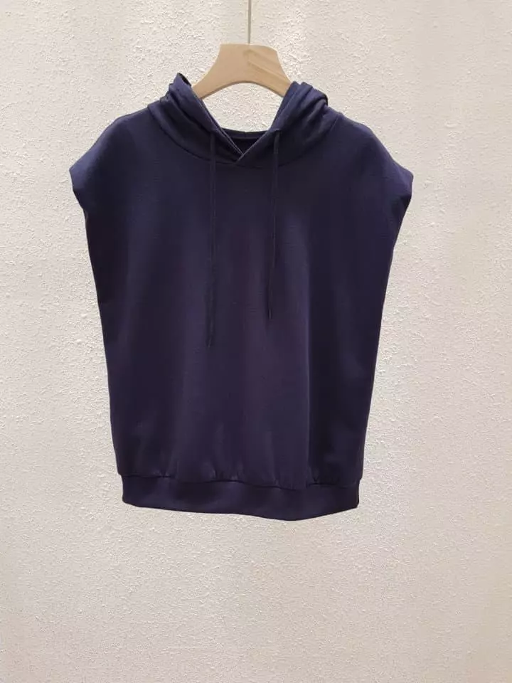 Another Plan - Korean Women Fashion - #romanticstyle - Hoody Sleeveless Sweatshirt - 7