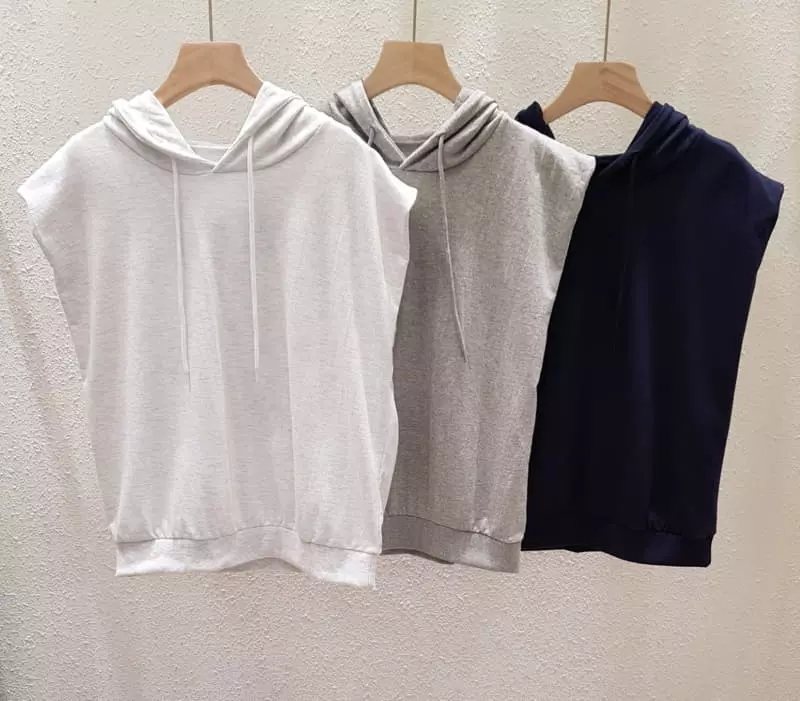 Another Plan - Korean Women Fashion - #shopsmall - Hoody Sleeveless Sweatshirt - 8