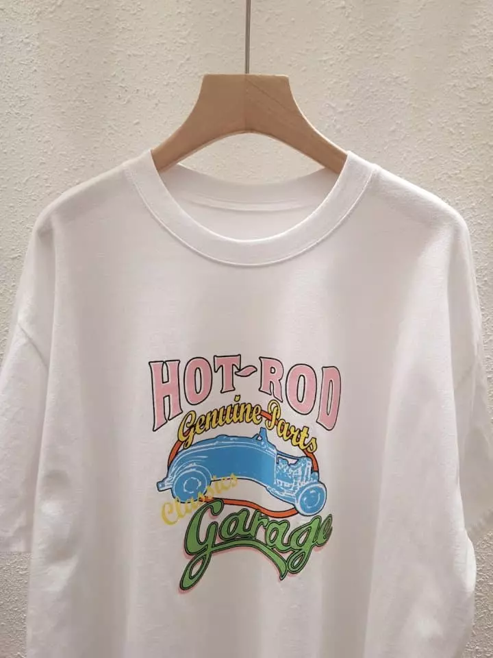 Another Plan - Korean Women Fashion - #vintageinspired - Hot Road Tee - 2