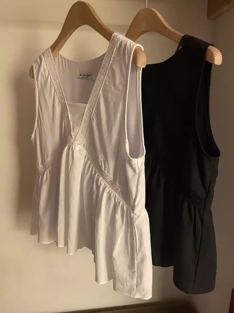 As Thought - Korean Women Fashion - #momslook - Fare Frill Blouse - 10