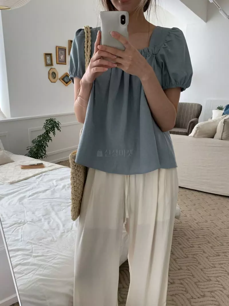 As Thought - Korean Women Fashion - #momslook - Shirring Blouse - 6