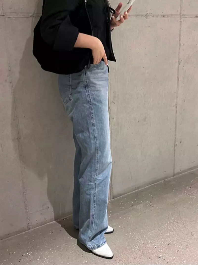 As Thought - Korean Women Fashion - #momslook - Brush Jeans - 2
