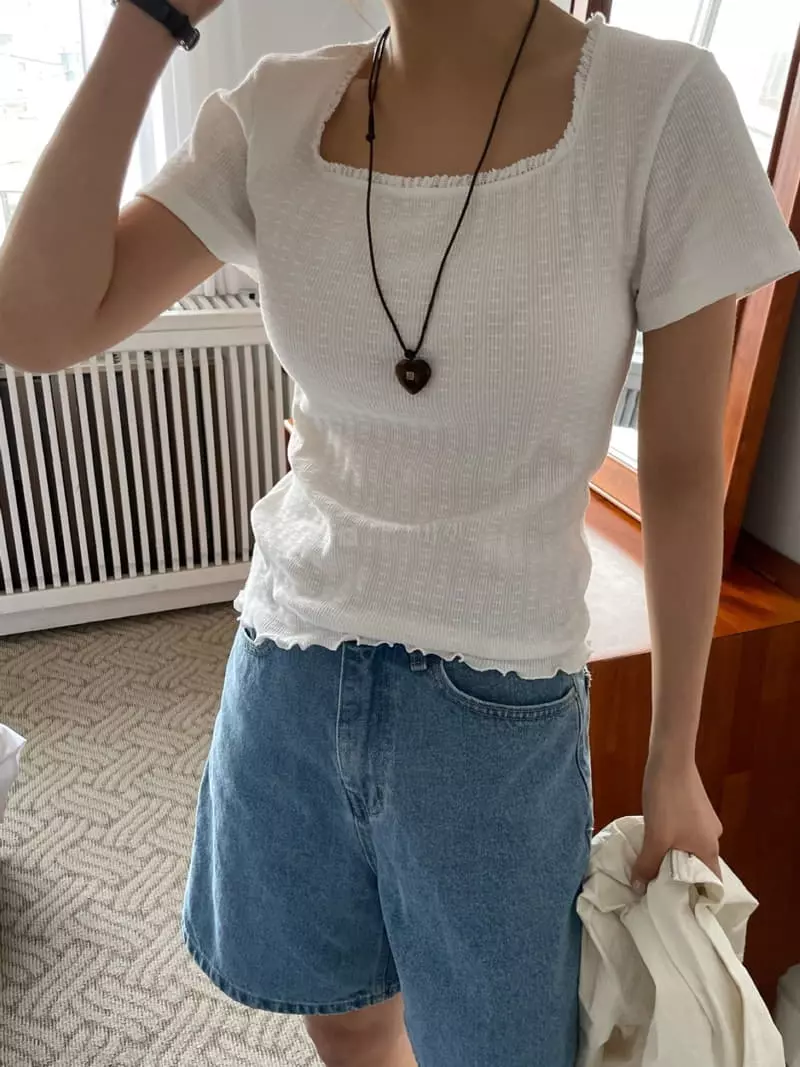 As Thought - Korean Women Fashion - #momslook - Square Tee - 11