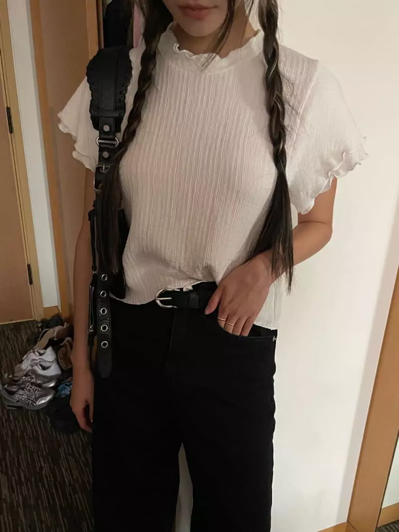 As Thought - Korean Women Fashion - #momslook - Mood Frill Blouse - 2