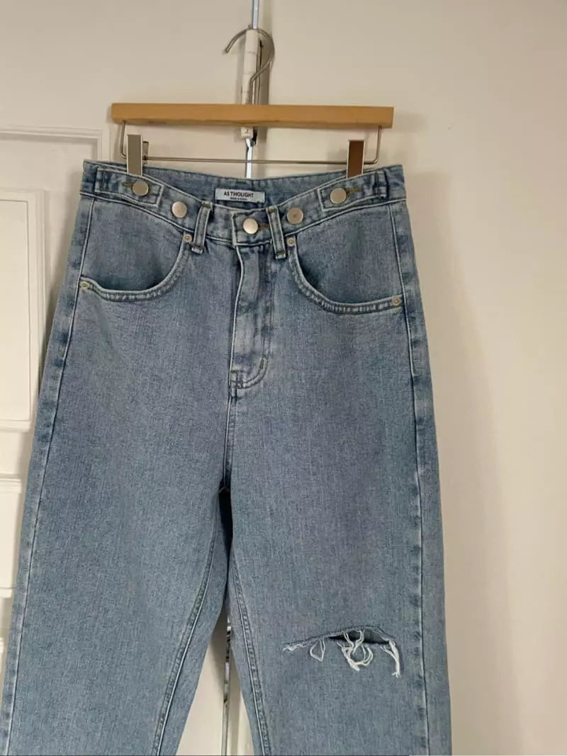 As Thought - Korean Women Fashion - #momslook - Demage Jeans - 7