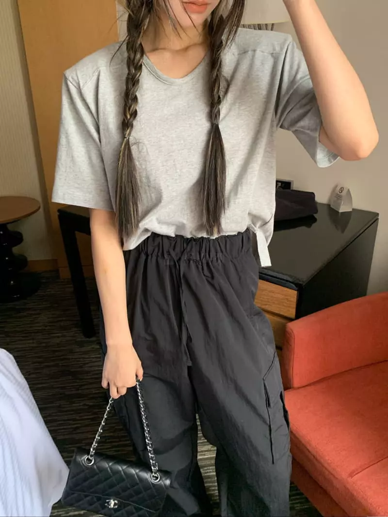 As Thought - Korean Women Fashion - #shopsmall - Pad Crop Tee - 3