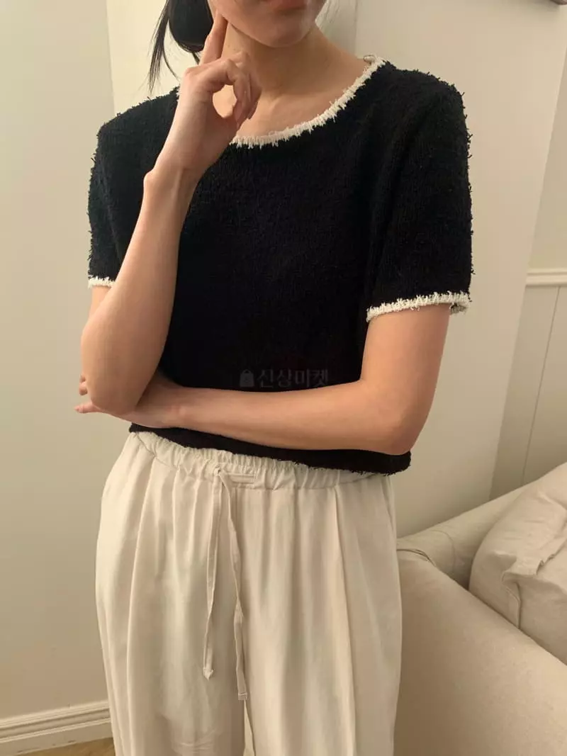 As Thought - Korean Women Fashion - #thatsdarling - Peach Color Knit Tee - 8