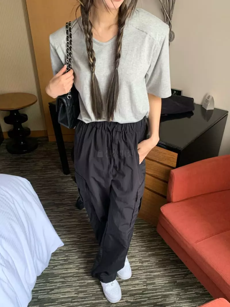 As Thought - Korean Women Fashion - #shopsmall - Pad Crop Tee - 4