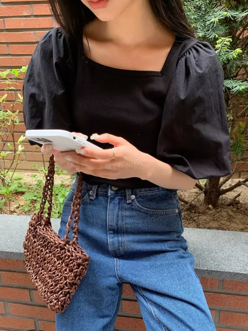 As Thought - Korean Women Fashion - #thatsdarling - Tulip Square Neck Tee - 4
