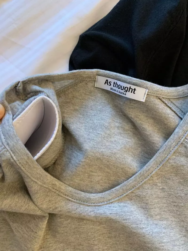 As Thought - Korean Women Fashion - #womensfashion - Pad Crop Tee - 9