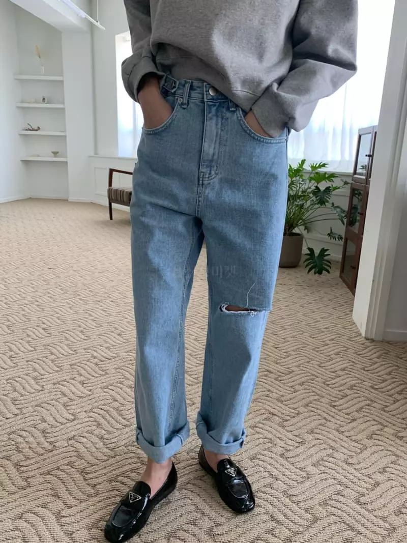 As Thought - Korean Women Fashion - #womensfashion - Demage Jeans - 3
