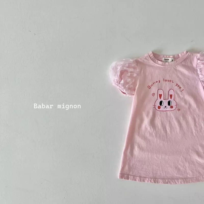Babar Mignon - Korean Children Fashion - #childofig - Love Rabbit Puff One-piece - 6