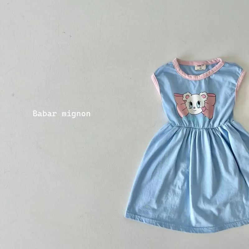 Babar Mignon - Korean Children Fashion - #childofig - Ribbon Bear Line One-piece - 5