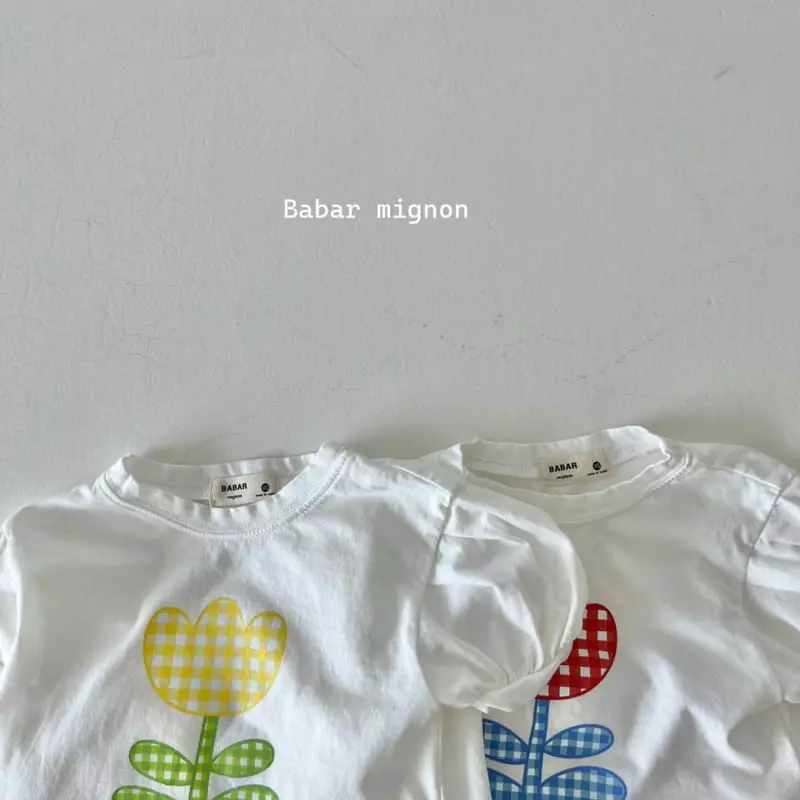 Babar Mignon - Korean Children Fashion - #childofig - Tulip Check Frill Top Bottom Set - 3