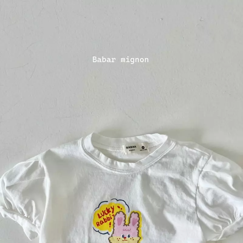 Babar Mignon - Korean Children Fashion - #childrensboutique - Luckey Rabbit Tee - 11